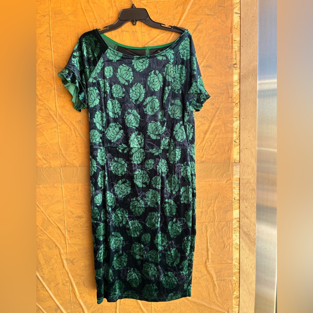 Vfshow Vfemage Dark Green & Black Velvet Dress Size 3X